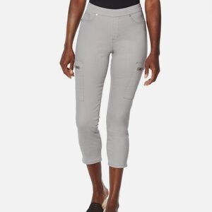 David Meister Gray Zip Cargo Pocket Pull On Ankle Pants Size 2X NWOT